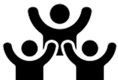 Silhouette of a person in a suit.